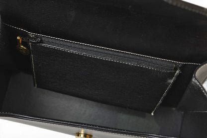 Christian Dior ディオール ヴィンテージ ショルダーバッグ レザー ブラック ゴールド金具 CDロゴ レディース 斜め掛け 【中古】