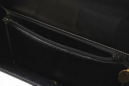Christian Dior ディオール ヴィンテージ ショルダーバッグ レザー ブラック ゴールド金具 CDロゴ レディース 斜め掛け 【中古】
