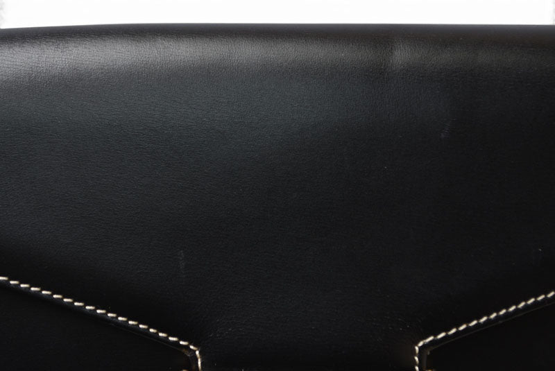 Christian Dior ディオール ヴィンテージ ショルダーバッグ レザー ブラック ゴールド金具 CDロゴ レディース 斜め掛け 【中古】