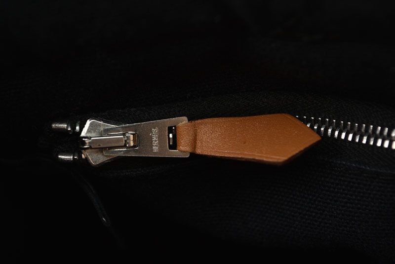 エルメス トートバッグ HERMES フールトゥ トートPM ハンドバッグ キャンバス ブラック/グレー【中古】