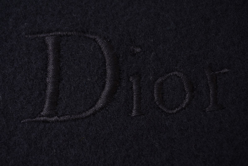 クリスチャンディオール マフラー ヴィンテージ Christian Dior ウインタースカーフ ウール ブラック【中古】