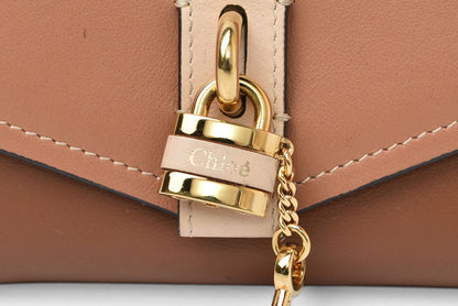 クロエ ミニ財布/ミニウォレット Chloe 折財布 ABY/アビー スモールトリフォールドウォレット ブラウンマルチ【中古】