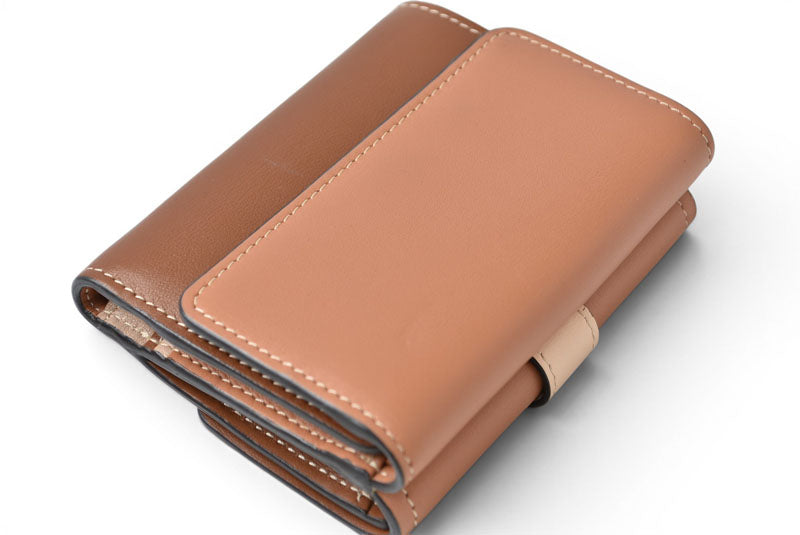 クロエ ミニ財布/ミニウォレット Chloe 折財布 ABY/アビー スモールトリフォールドウォレット ブラウンマルチ【中古】