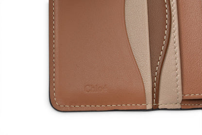 クロエ ミニ財布/ミニウォレット Chloe 折財布 ABY/アビー スモールトリフォールドウォレット ブラウンマルチ【中古】