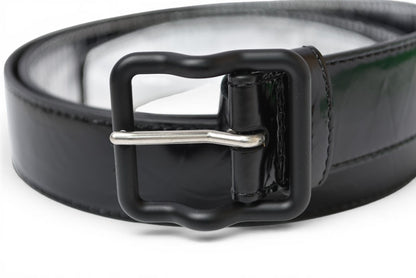 ボッテガヴェネタ ベルト BOTTEGA VENETA パテントレザー サイズ95cm ブラック 691233 メンズ【中古】