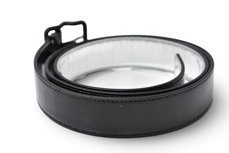 ボッテガヴェネタ ベルト BOTTEGA VENETA パテントレザー サイズ95cm ブラック 691233 メンズ【中古】