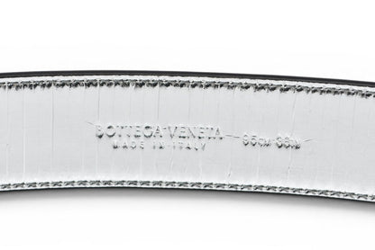 ボッテガヴェネタ ベルト BOTTEGA VENETA パテントレザー サイズ95cm ブラック 691233 メンズ【中古】