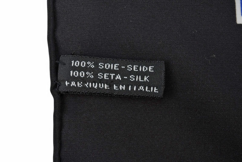 フェンディ スカーフ FENDI シルクツイル ヴィンテージ ズッカ柄 ブラック/ベージュ【中古】