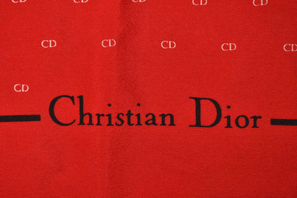 クリスチャンディオール スカーフ ヴィンテージ Christian Dior CDロゴ レッド【中古】