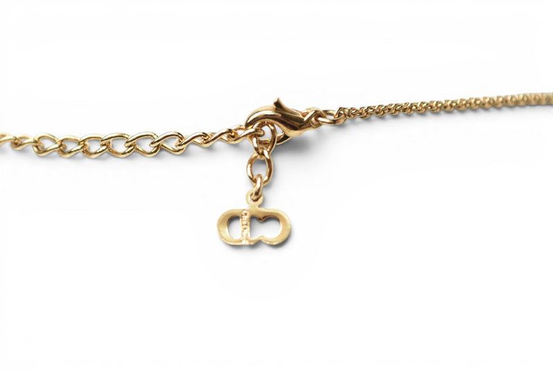 クリスチャンディオール ネックレス/チョカー Christian Dior ヴィンテージ ハートモチーフ ラインストーン ゴールド【中古】