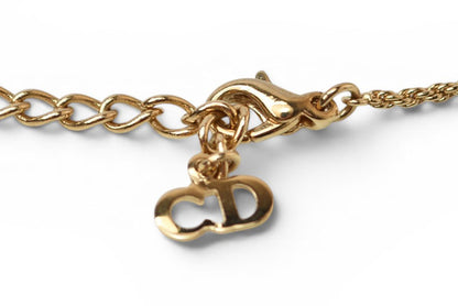 クリスチャンディオール ネックレス/チョカー Christian Dior ヴィンテージ ハートモチーフ ラインストーン ゴールド【中古】
