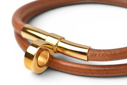 エルメス バングル/ブレスレット HERMES ドゥーブルケリー チョーカー アクセサリー レディース ブラウン【中古】