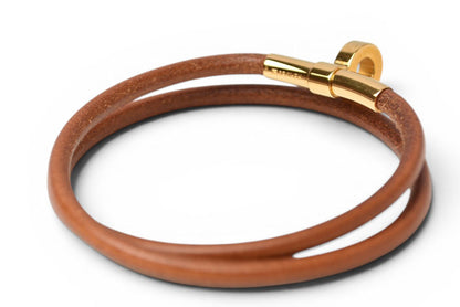 エルメス バングル/ブレスレット HERMES ドゥーブルケリー チョーカー アクセサリー レディース ブラウン【中古】