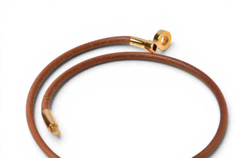 エルメス バングル/ブレスレット HERMES ドゥーブルケリー チョーカー アクセサリー レディース ブラウン【中古】