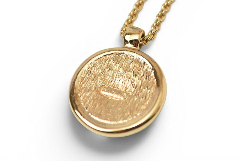 クリスチャンディオール ネックレス Christian Dior ヴィンテージ エンブレム ラインストーン ゴールド【中古】