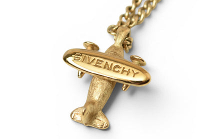 ジバンシィ ネックレス ヴィンテージ GIVENCHY/ジバンシー チョーカー 飛行機モチーフ/ゴールド ユニセックス【中古】