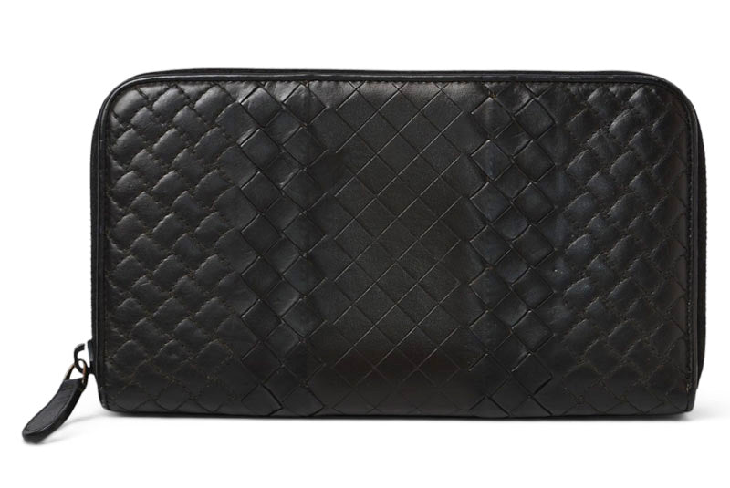 ボッテガヴェネタ 財布/マルチウォレット BOTTEGA VENETA 長財布/ラウンドファスナー式 インペラトーレ ブラック【中古】
