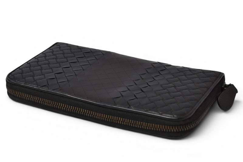 ボッテガヴェネタ 財布/マルチウォレット BOTTEGA VENETA 長財布/ラウンドファスナー式 インペラトーレ ブラック【中古】