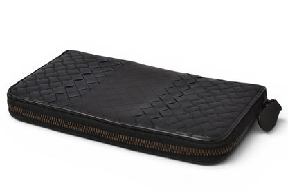 ボッテガヴェネタ 財布/マルチウォレット BOTTEGA VENETA 長財布/ラウンドファスナー式 インペラトーレ ブラック【中古】