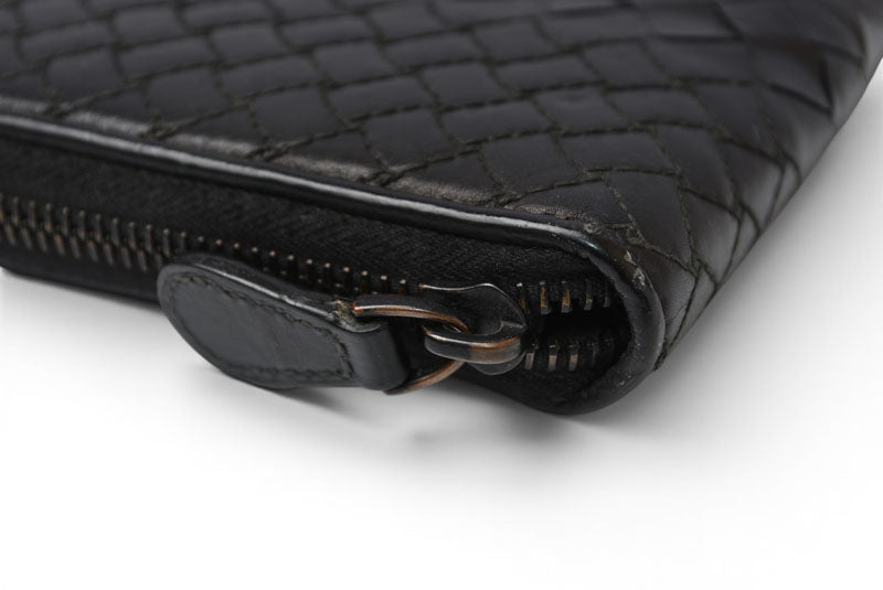ボッテガヴェネタ 財布/マルチウォレット BOTTEGA VENETA 長財布/ラウンドファスナー式 インペラトーレ ブラック【中古】