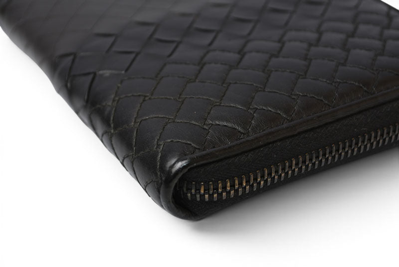 ボッテガヴェネタ 財布/マルチウォレット BOTTEGA VENETA 長財布/ラウンドファスナー式 インペラトーレ ブラック【中古】