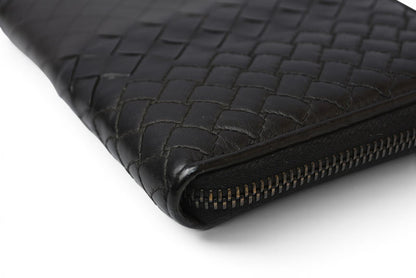 ボッテガヴェネタ 財布/マルチウォレット BOTTEGA VENETA 長財布/ラウンドファスナー式 インペラトーレ ブラック【中古】