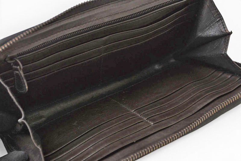 ボッテガヴェネタ 財布/マルチウォレット BOTTEGA VENETA 長財布/ラウンドファスナー式 インペラトーレ ブラック【中古】