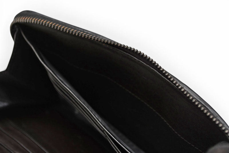 ボッテガヴェネタ 財布/マルチウォレット BOTTEGA VENETA 長財布/ラウンドファスナー式 インペラトーレ ブラック【中古】