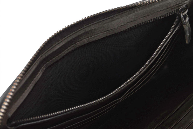 ボッテガヴェネタ 財布/マルチウォレット BOTTEGA VENETA 長財布/ラウンドファスナー式 インペラトーレ ブラック【中古】