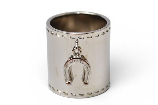 エルメス スカーフリング HERMES ホースシューモチーフ/ひづめ シルバー 美品【中古】