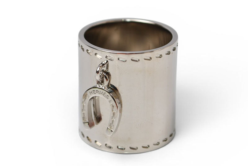 エルメス スカーフリング HERMES ホースシューモチーフ/ひづめ シルバー 美品【中古】