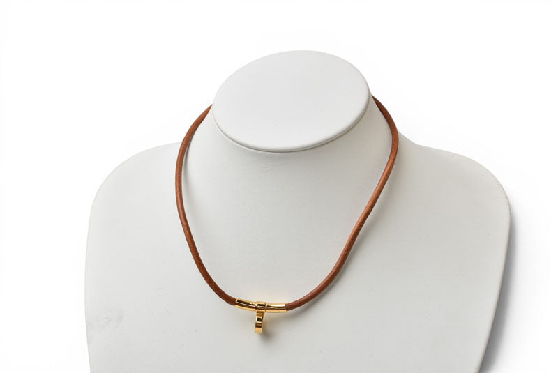 エルメス バングル/ブレスレット HERMES ドゥーブルケリー チョーカー アクセサリー レディース ブラウン【中古】