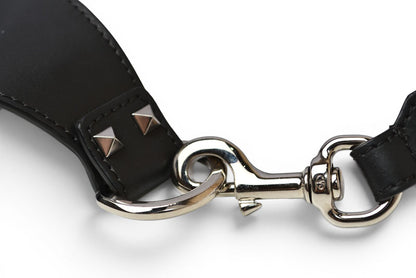 VALENTINO ヴァレンティノ レザー ベルトバッグ/ボディバッグ メンズ ブラック ホワイト 2Y2B0719 WJW ウエストバッグ クロスボディ【中古】