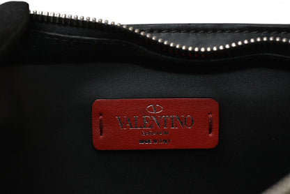 VALENTINO ヴァレンティノ レザー ベルトバッグ/ボディバッグ メンズ ブラック ホワイト 2Y2B0719 WJW ウエストバッグ クロスボディ【中古】