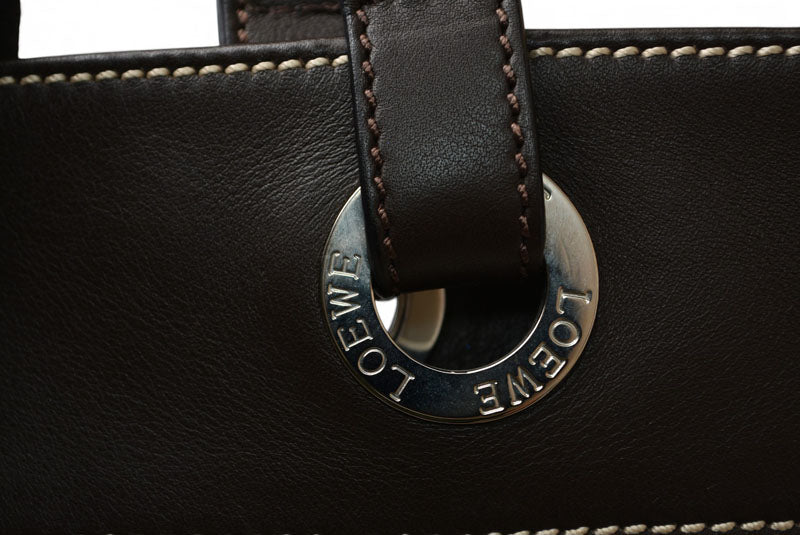 ロエベ トートバッグ ヴィンテージ A4収納可 LOEWE バッグ ベージュ/ブラウン メンズ/レディース【中古】