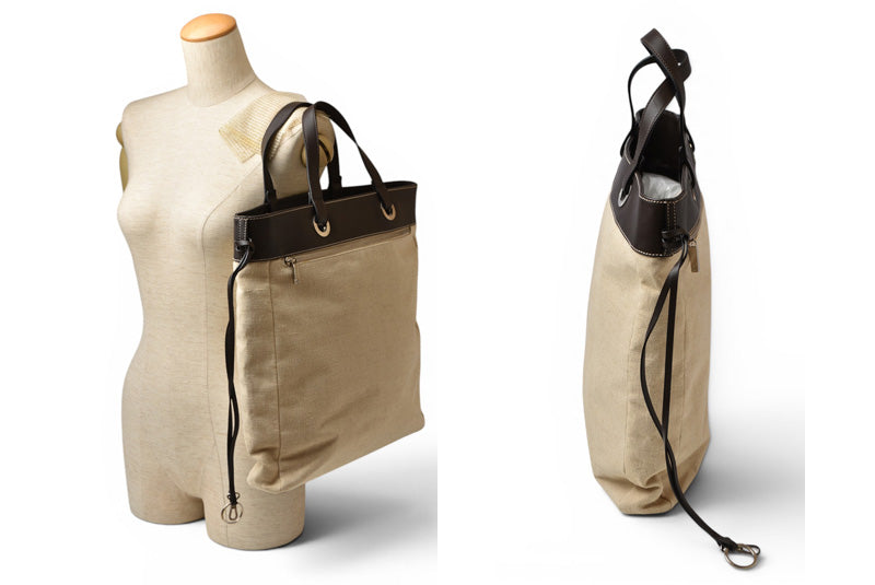 ロエベ トートバッグ ヴィンテージ A4収納可 LOEWE バッグ ベージュ/ブラウン メンズ/レディース【中古】