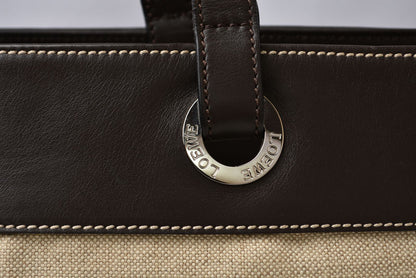 ロエベ トートバッグ ヴィンテージ A4収納可 LOEWE バッグ ベージュ/ブラウン メンズ/レディース【中古】