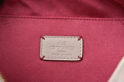 エトロ ショルダーバッグ ETRO ヴィンテージ ペイズリー柄 ステッチ パウダーピンク【中古】