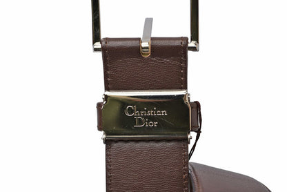 クリスチャンディオール Christian Dior ベルト リバーシブル フリーサイズ レザー ブラウン メンズ【中古】
