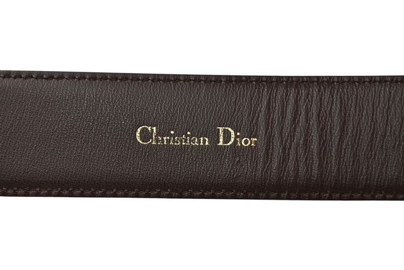 クリスチャンディオール Christian Dior ベルト リバーシブル フリーサイズ レザー ブラウン メンズ【中古】
