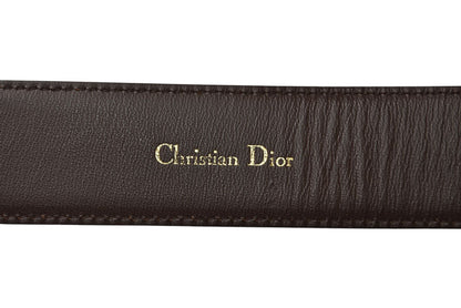 クリスチャンディオール Christian Dior ベルト リバーシブル フリーサイズ レザー ブラウン メンズ【中古】