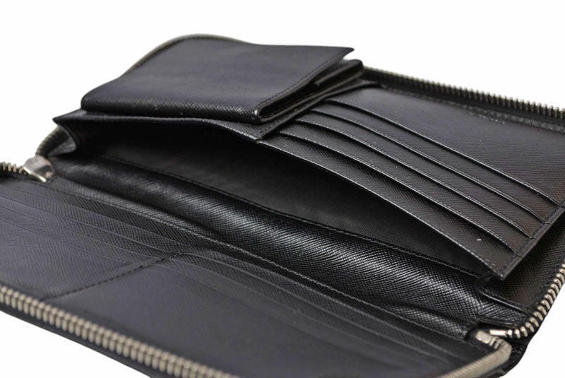 プラダ 財布 PRADA 長財布/ラウンドファスナー 2M1264 SAFFIANO/サフィアノ ブラック【中古】