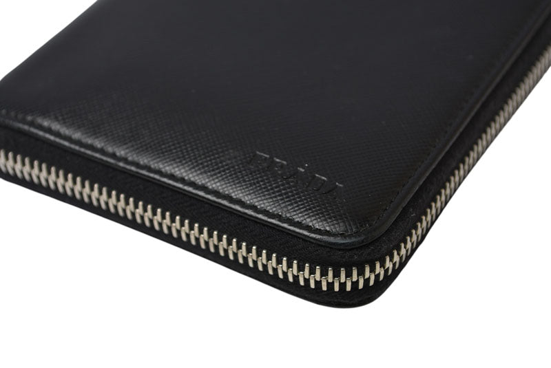 プラダ 財布 PRADA 長財布/ラウンドファスナー 2M1264 SAFFIANO/サフィアノ ブラック【中古】