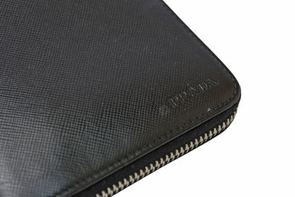プラダ 財布 PRADA 長財布/ラウンドファスナー 2M1264 SAFFIANO/サフィアノ ブラック【中古】