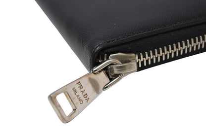 プラダ 財布 PRADA 長財布/ラウンドファスナー 2M1264 SAFFIANO/サフィアノ ブラック【中古】