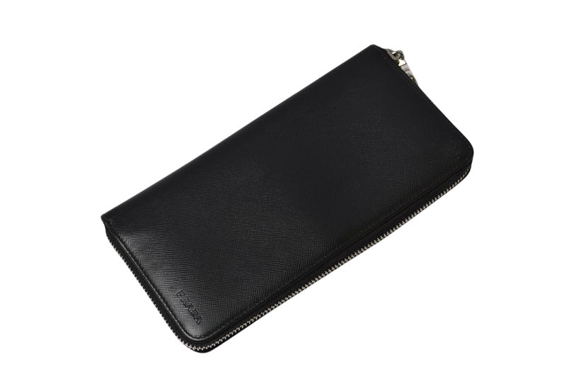 プラダ 財布 PRADA 長財布/ラウンドファスナー 2M1264 SAFFIANO/サフィアノ ブラック【中古】