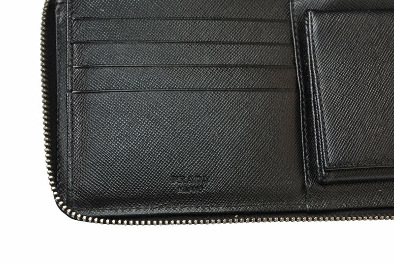 プラダ 財布 PRADA 長財布/ラウンドファスナー 2M1264 SAFFIANO/サフィアノ ブラック【中古】