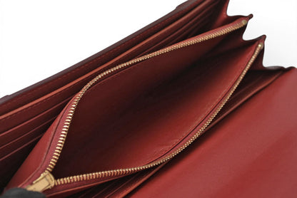 セリーヌ 財布 CELINE 長財布/ラージフラップ マルチファンクション ワイン 101673AFE.28WN【中古】