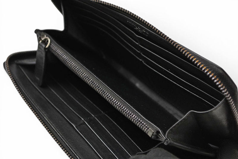 ジミーチュウ 財布/ラウンドファスナー JIMMY CHOO 長財布 レザー スタースタッズ ブラック【中古】
