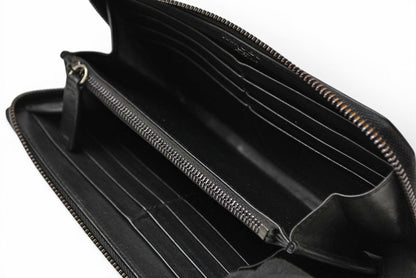 ジミーチュウ 財布/ラウンドファスナー JIMMY CHOO 長財布 レザー スタースタッズ ブラック【中古】